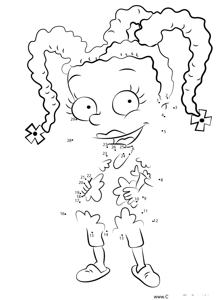 Susie-Carmichael-Rugrats dot to dot worksheets