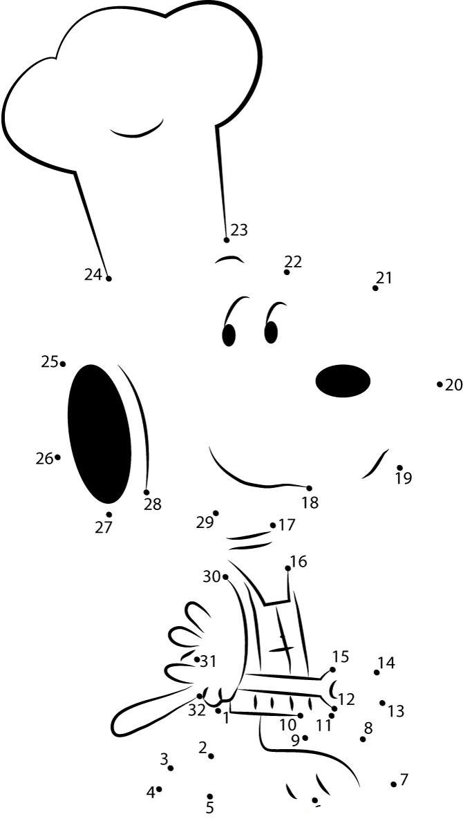 Snoopy The Chief dot to dot worksheets