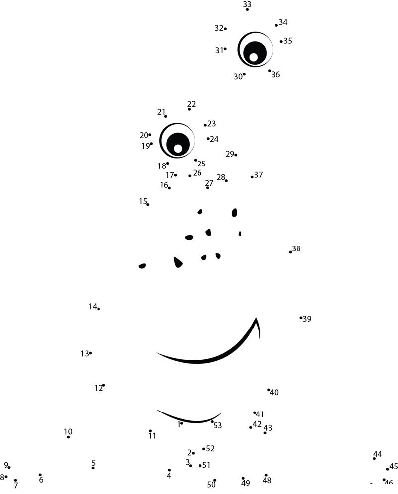 Cute Space Alien dot to dot worksheets