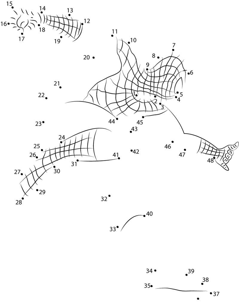 Spider Man In Attack dot to dot worksheets