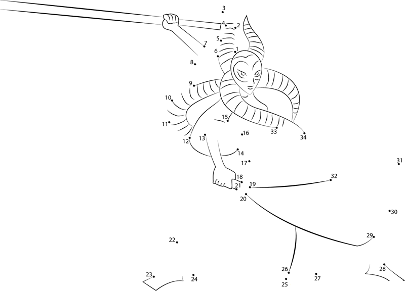 Star Wars Shaak dot to dot worksheets