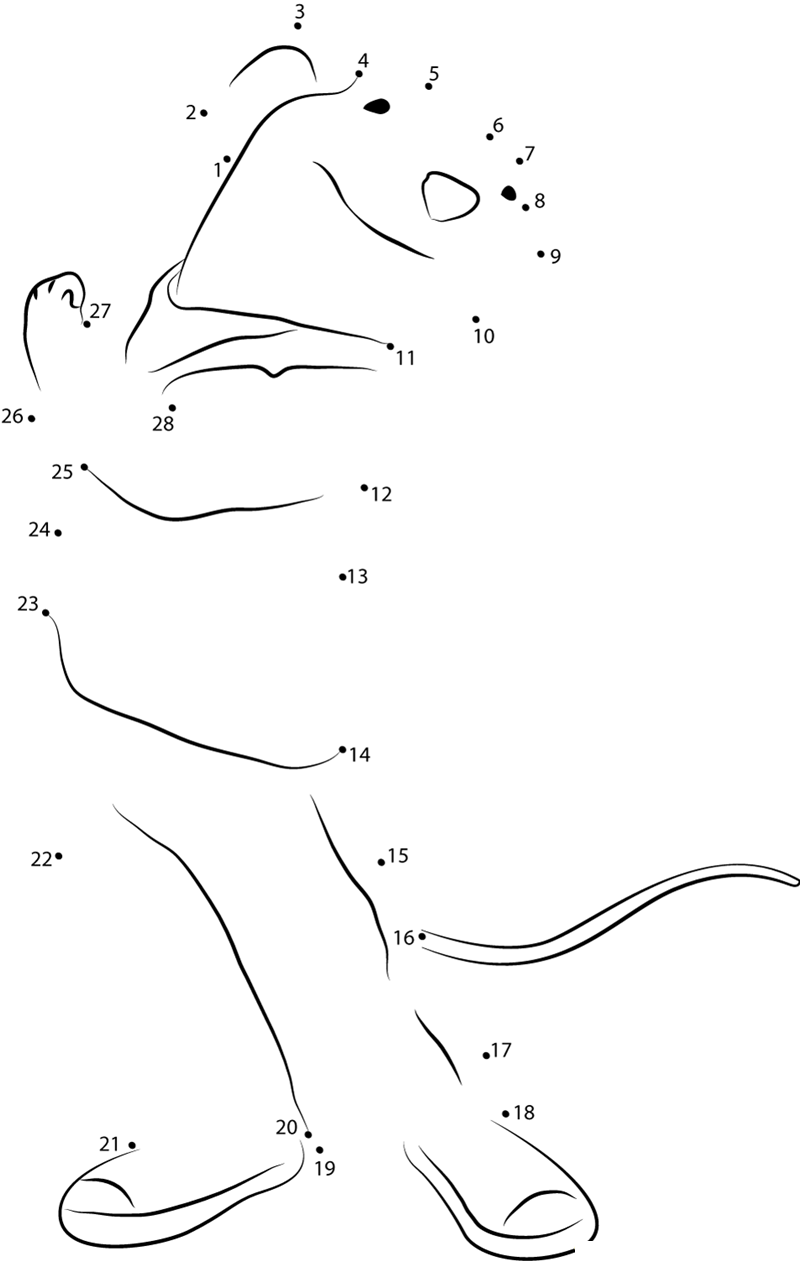 Happy Stuart Little dot to dot worksheets