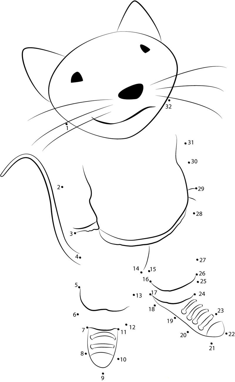 Stuart Little printable dot to dot worksheet