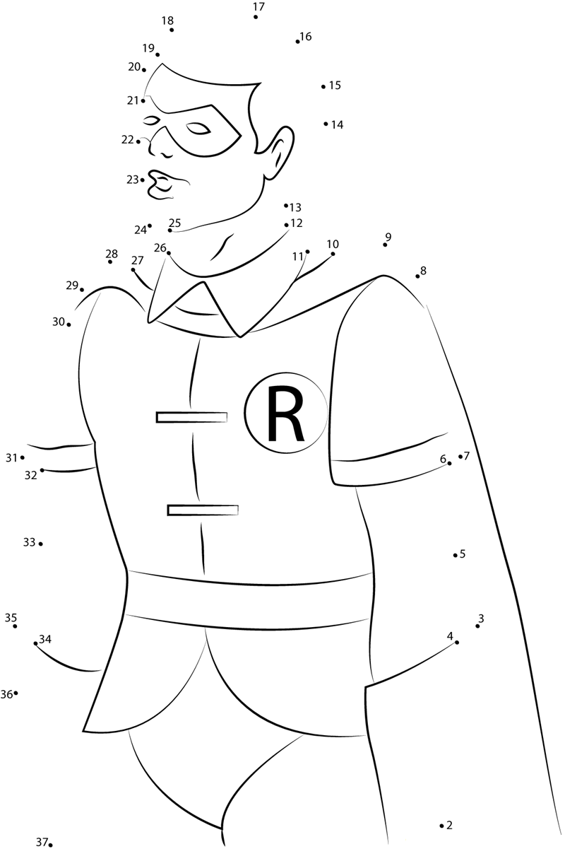 Robin printable dot to dot worksheet