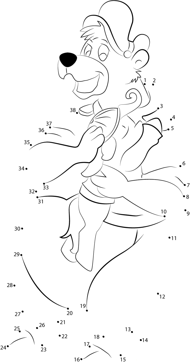 Scootakit And Baloo dot to dot worksheets