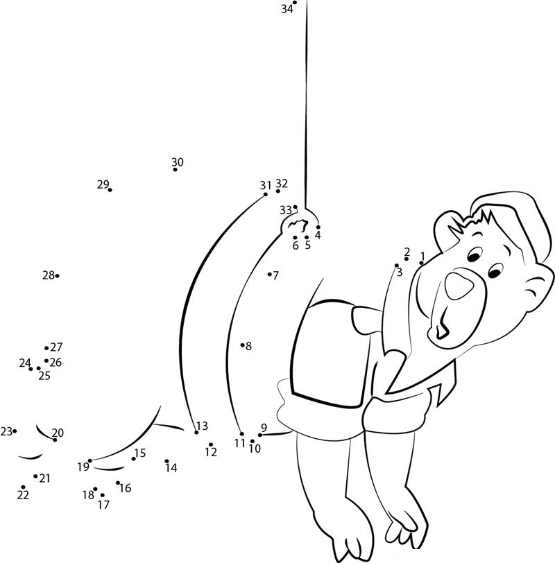 Talespin Tail printable dot to dot worksheet