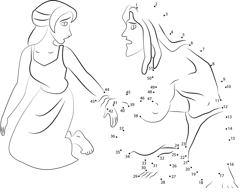 Tarzan Talking With Jane dot to dot worksheets