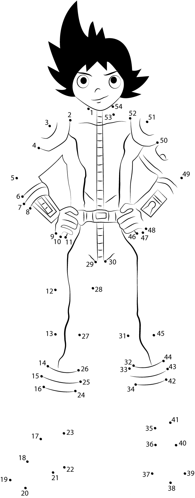 Brett Standing printable dot to dot worksheet