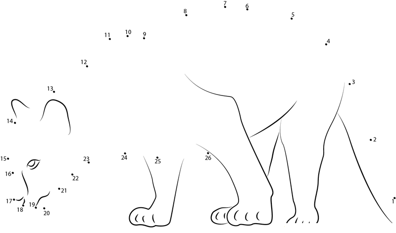 Black Panther Walking dot to dot worksheets