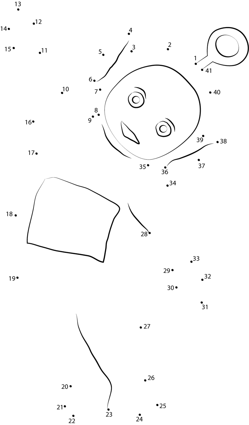 Happy Po printable dot to dot worksheet