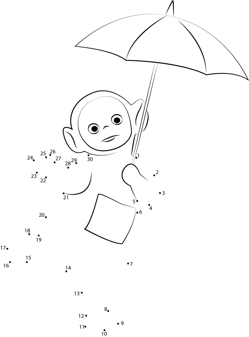 Singing In The Rain dot to dot worksheets