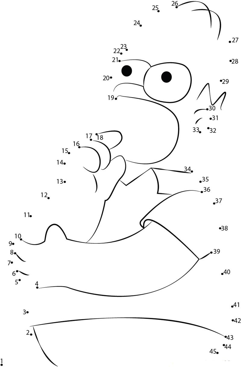 The Simpsons dot to dot worksheets