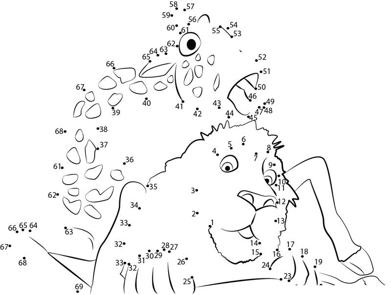 The Wild Animal dot to dot worksheets