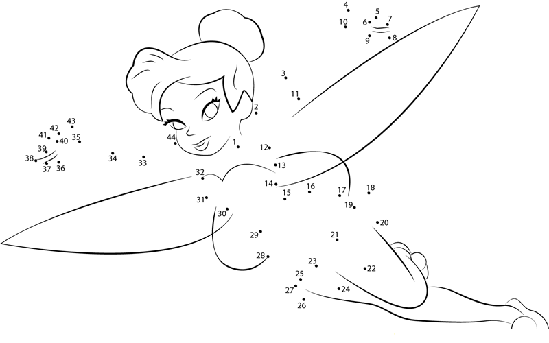 Tink printable dot to dot worksheet