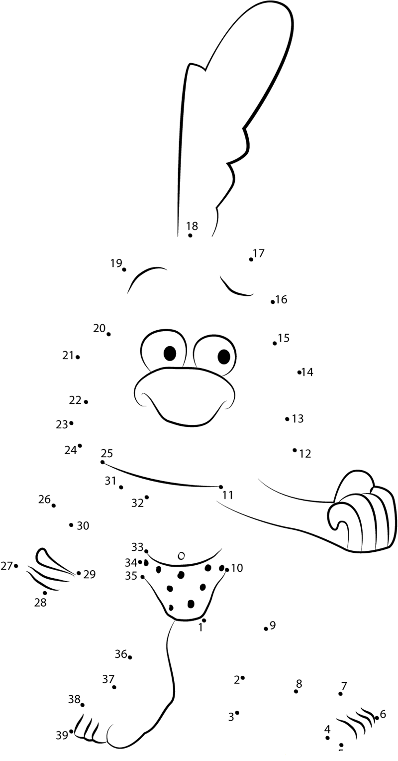 Titeuf Ready To Fight printable dot to dot worksheet