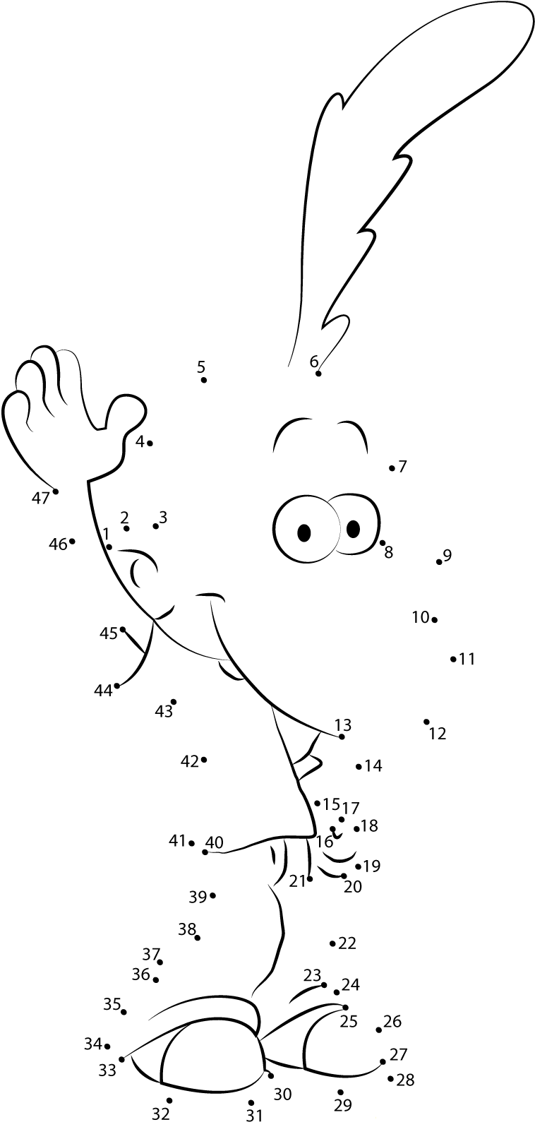 Titeuf Say Hi dot to dot worksheets