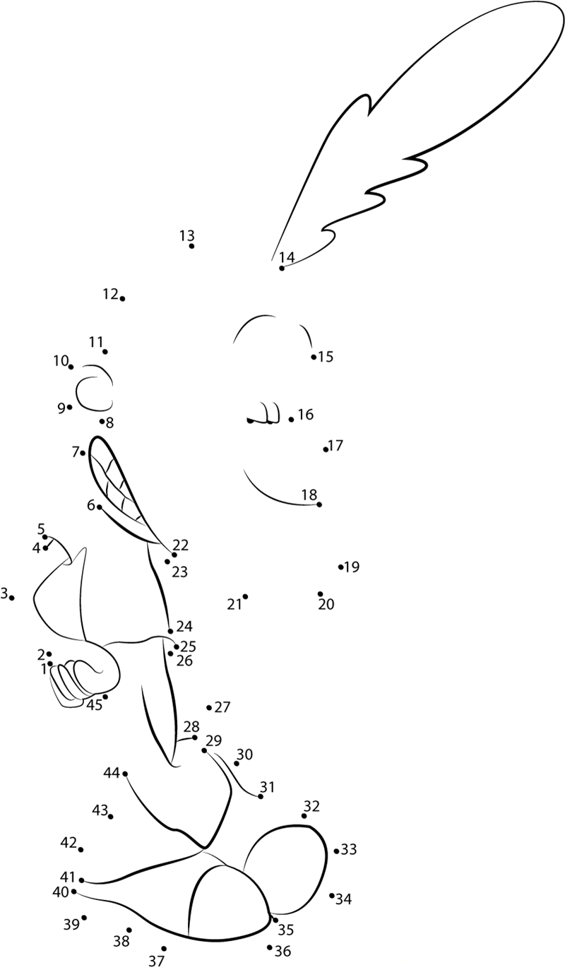 Titeuf Standing printable dot to dot worksheet