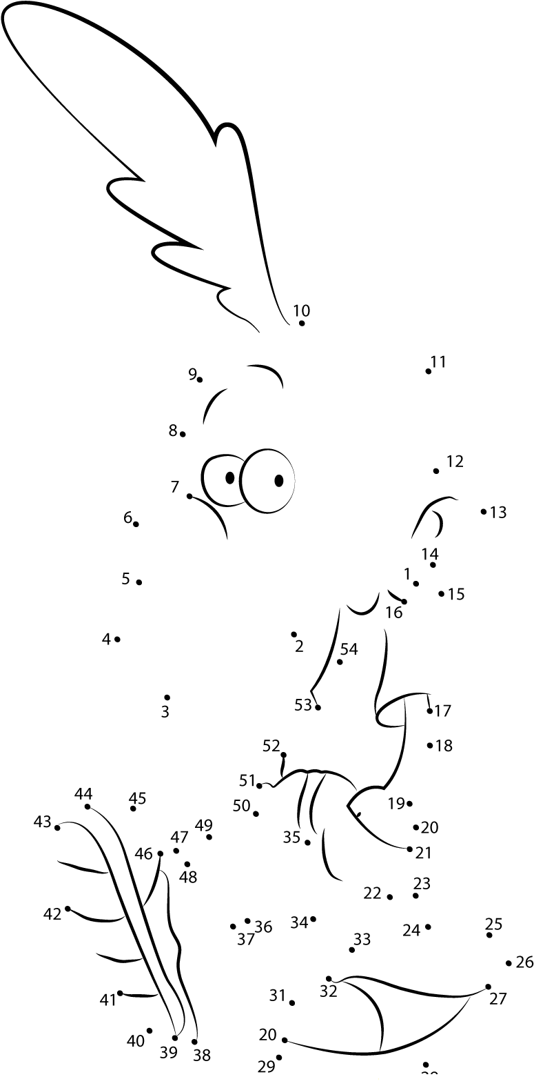 Titeuf Walking printable dot to dot worksheet