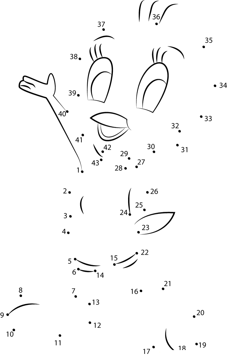 Tweety Bird Say Hi printable dot to dot worksheet