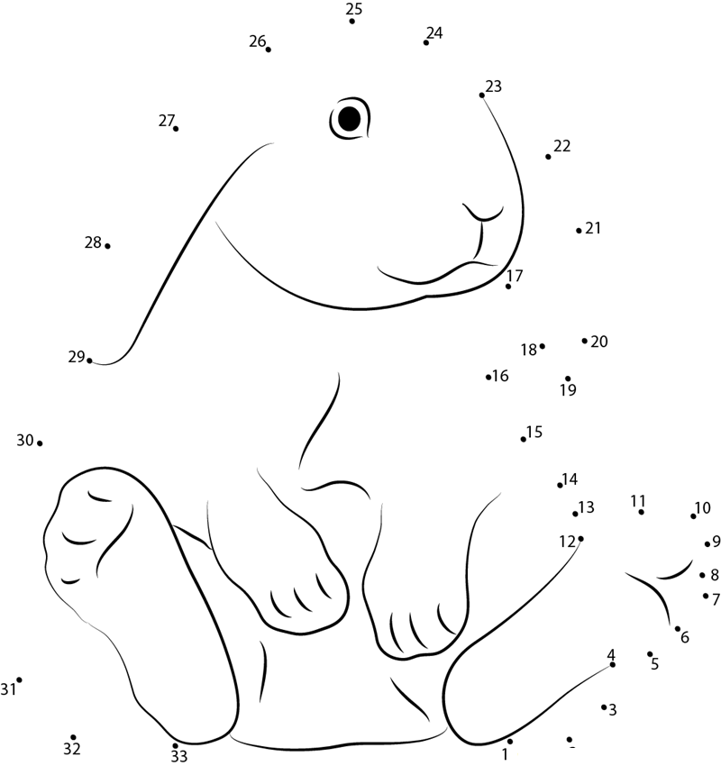 Fat Rabbit dot to dot worksheets