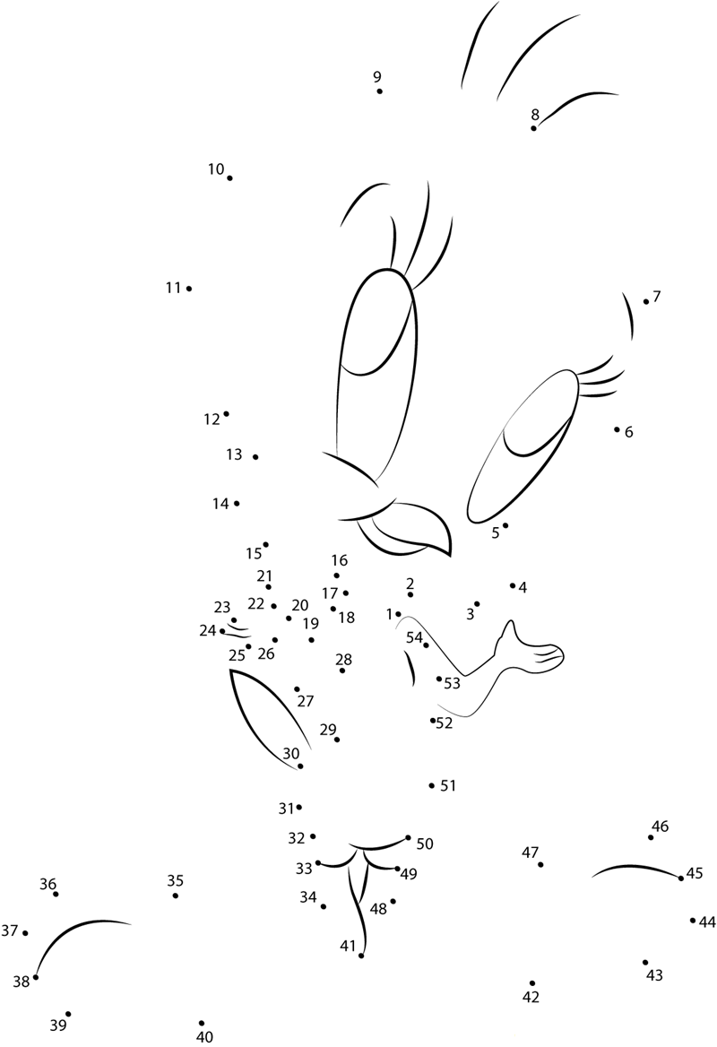 Tweety Looking Up dot to dot worksheets