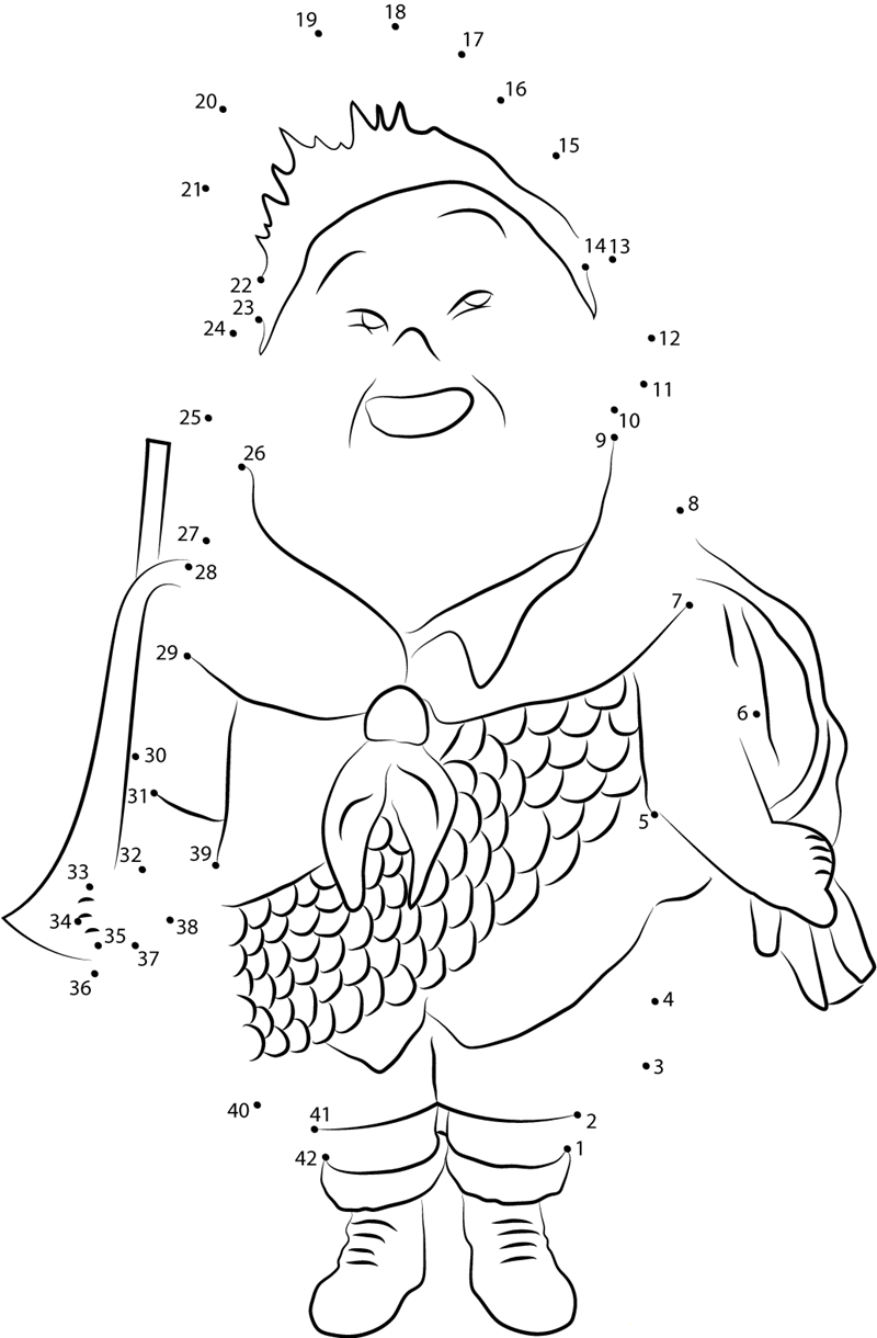 Good Looking Russell printable dot to dot worksheet