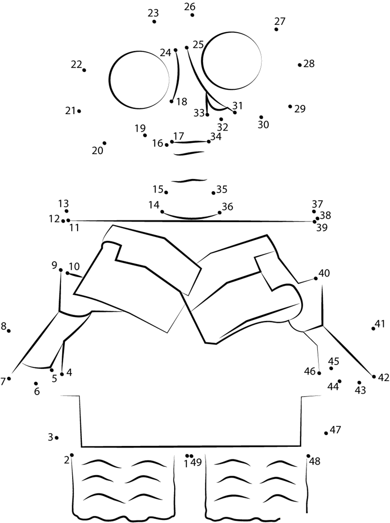 Sad Walle dot to dot worksheets