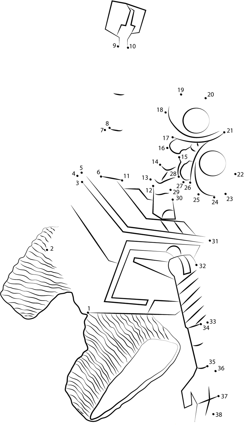 Walle Robot printable dot to dot worksheet