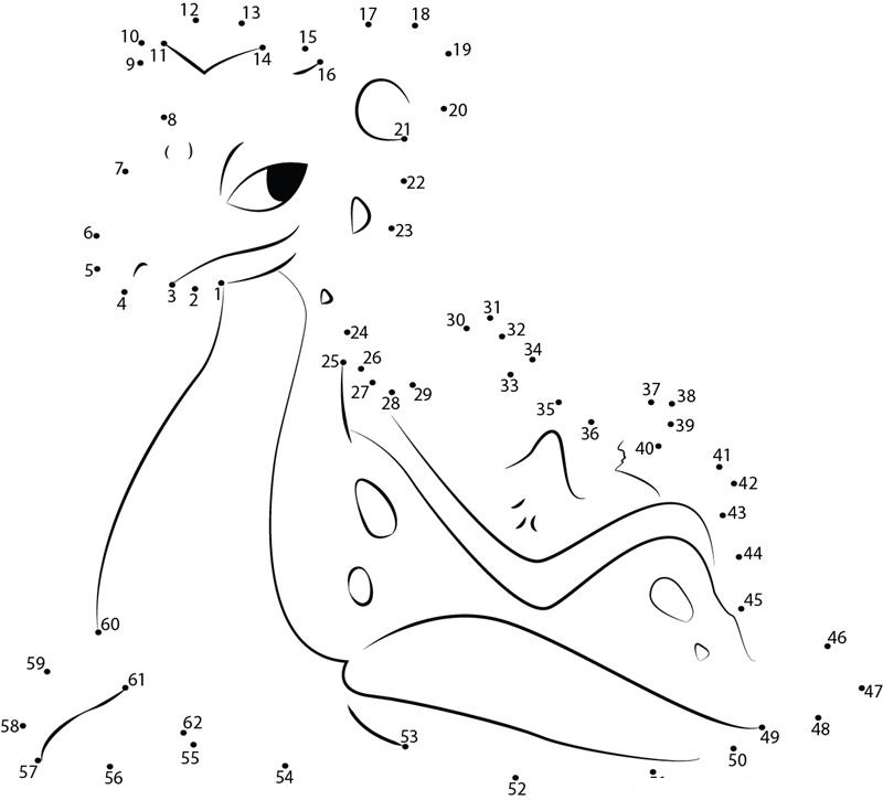 Cute Water Pokemon dot to dot worksheets