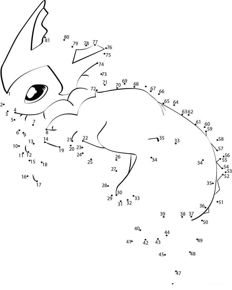 Sweet Water Pokemon printable dot to dot worksheet