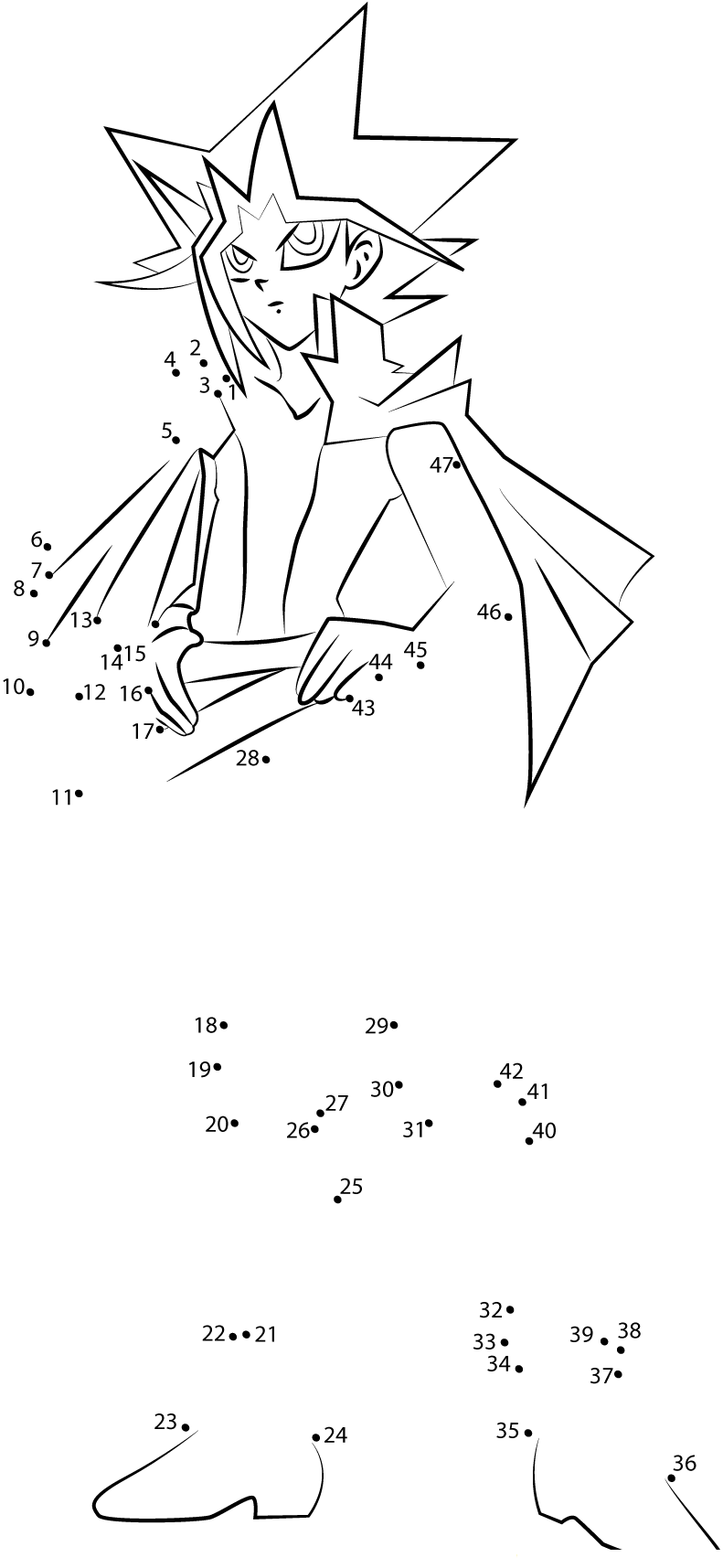 Fixed Yu Gi Oh printable dot to dot worksheet