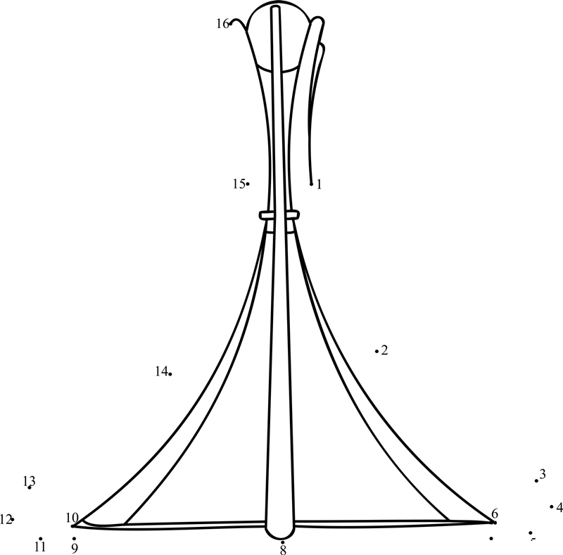 Bahrain Manama Pearl Monument printable dot to dot worksheet