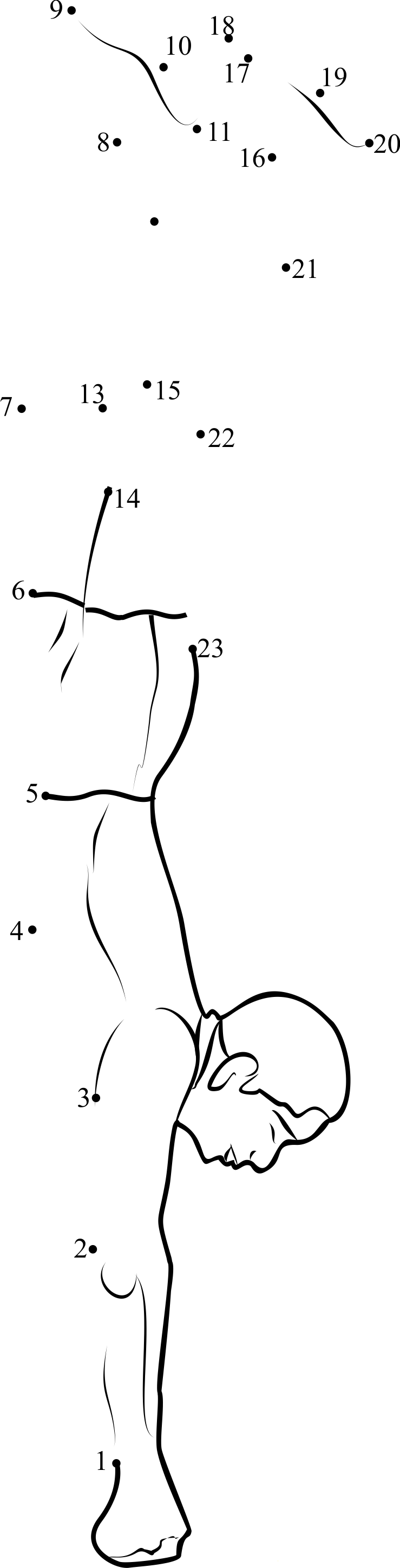 Pearl Diver Sculpture In Bahrain National Museum printable dot to dot worksheet