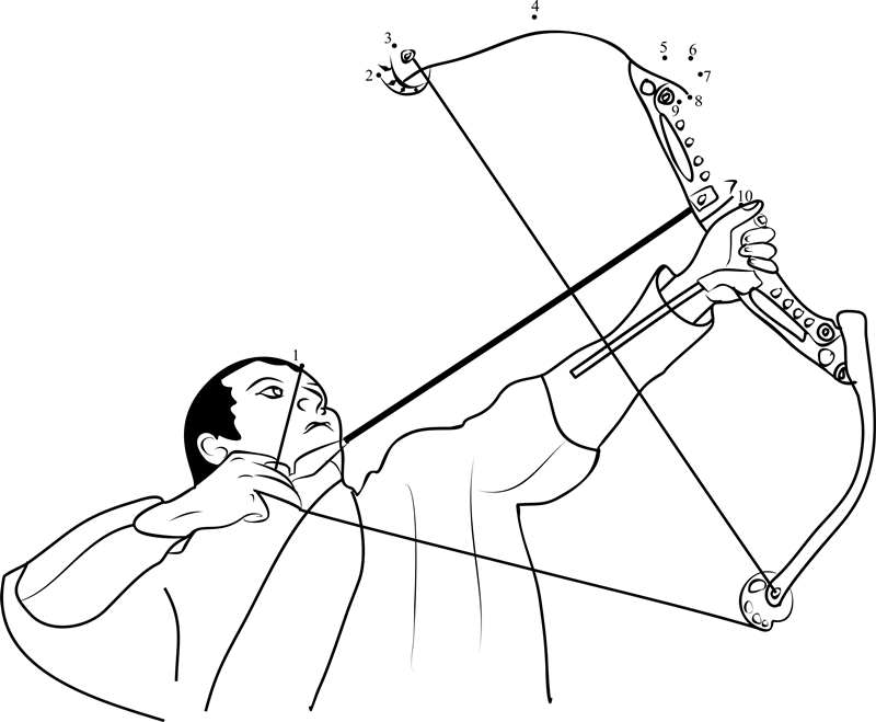 Archery Classes In Bhutan printable dot to dot worksheet