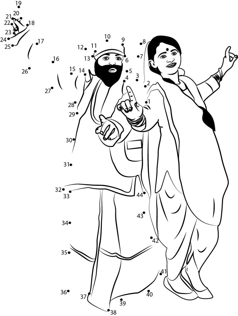 Lohri Celebration printable dot to dot worksheet