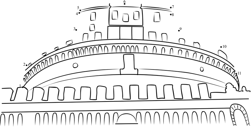 The Castel Sant X27 Angelo printable dot to dot worksheet