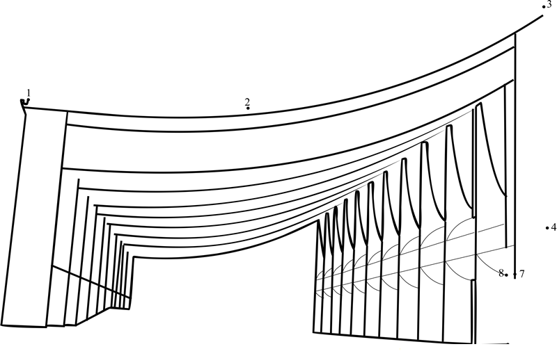 Kuwait National Assembly Building printable dot to dot worksheet