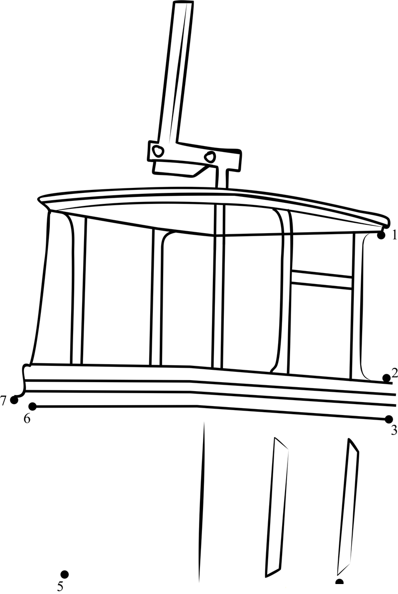 Tramway Aerien Proposed Route printable dot to dot worksheet