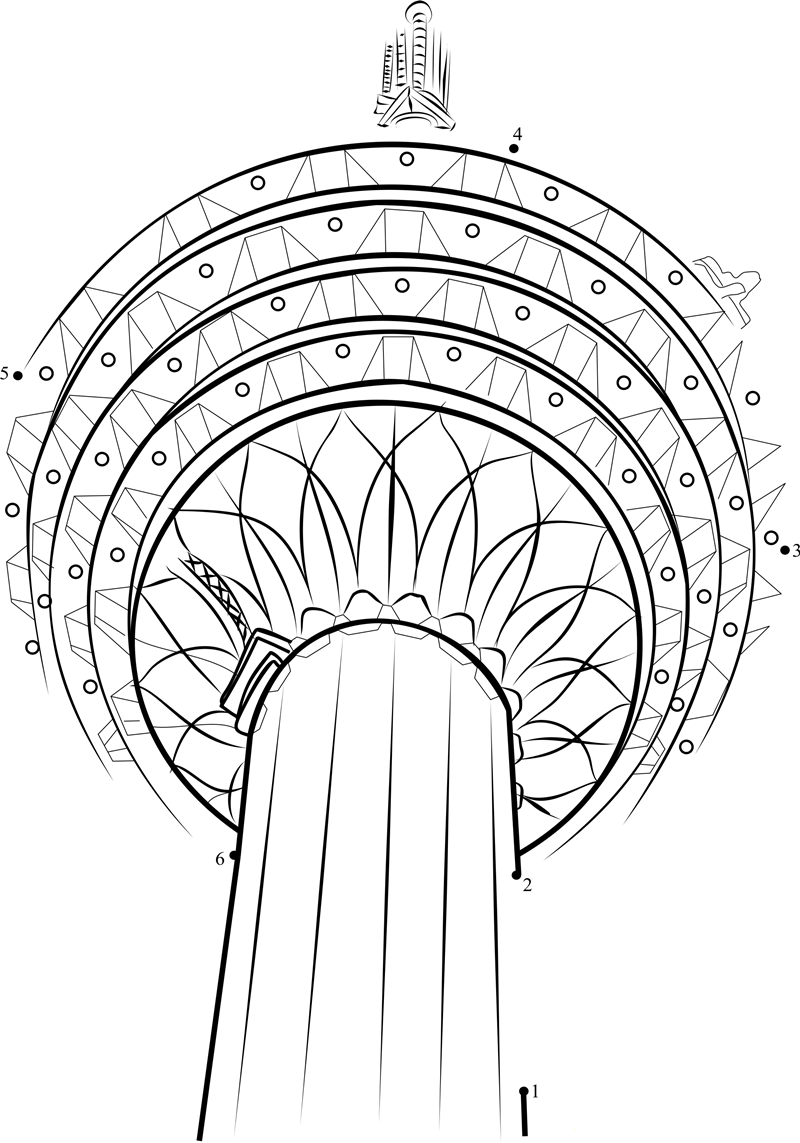 Kl Tower printable dot to dot worksheet