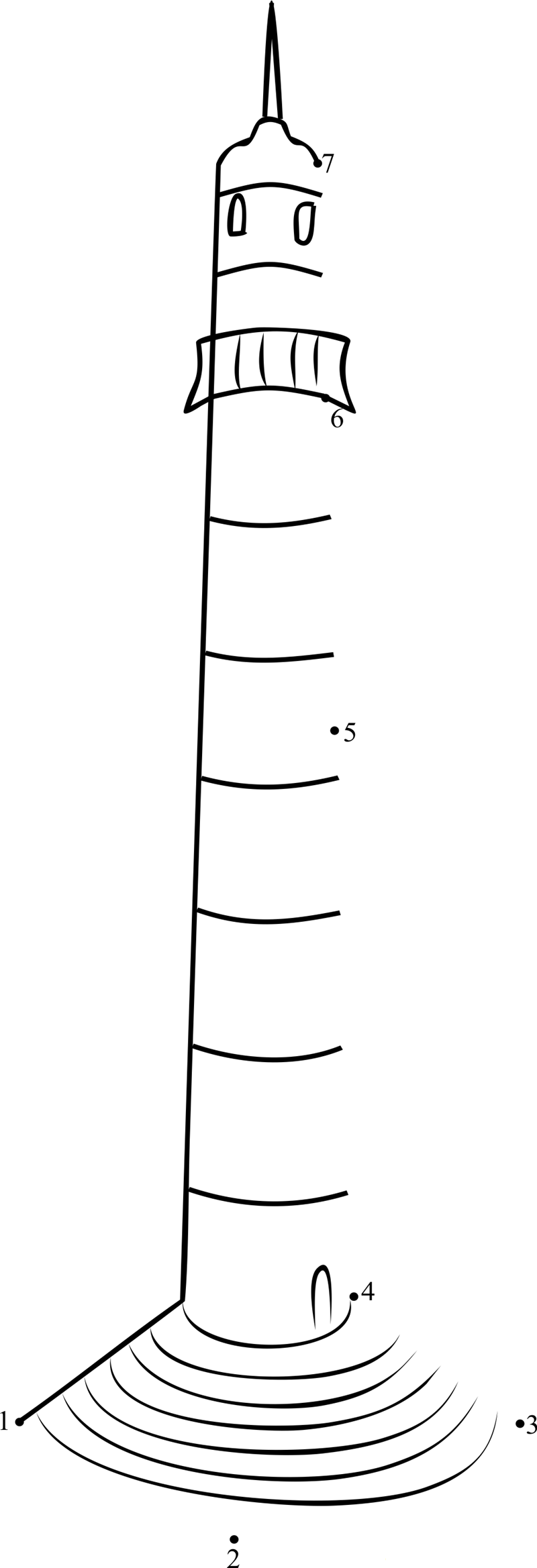 Bhimsen Tower Central Kathmandu printable dot to dot worksheet