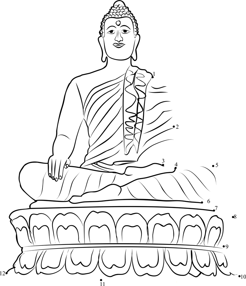 Buddha Was Supposedly printable dot to dot worksheet