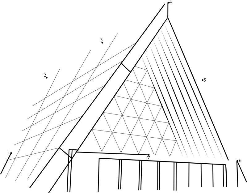 Shigeru Ban X27 S Christchurch Cardboard Cathedral printable dot to dot worksheet