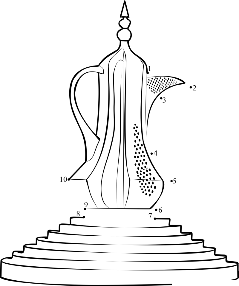 Cultural Push In Qatar printable dot to dot worksheet