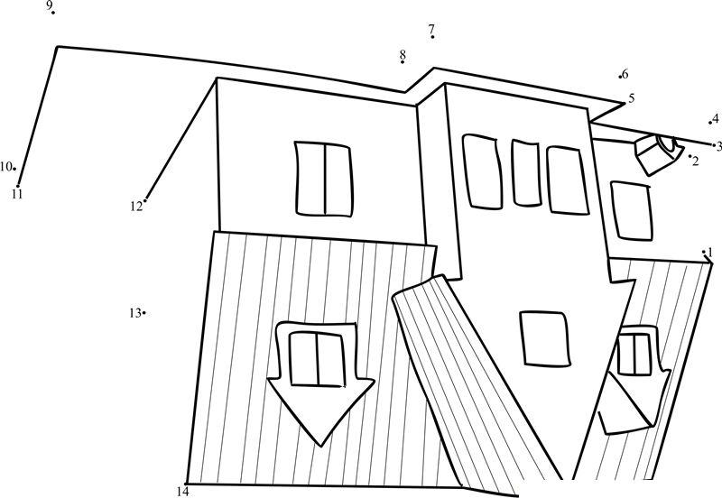 The Allrussian Exhibition Center printable dot to dot worksheet