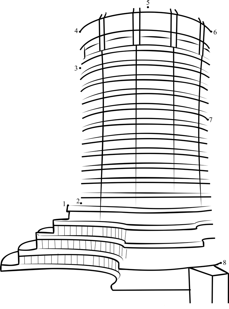 Bis Tower dot to dot worksheets