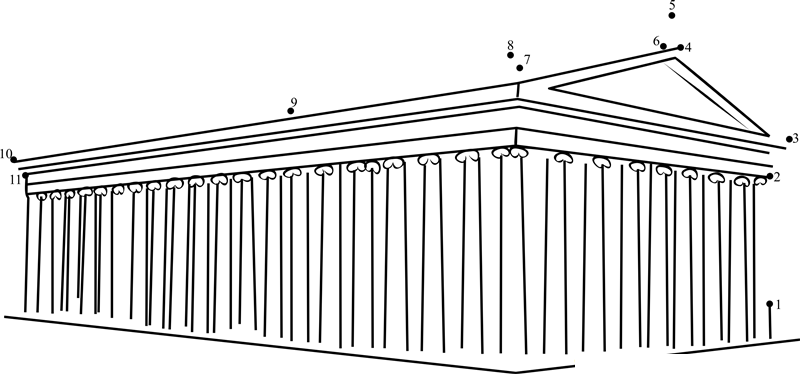 Temple Of Artemis dot to dot worksheets