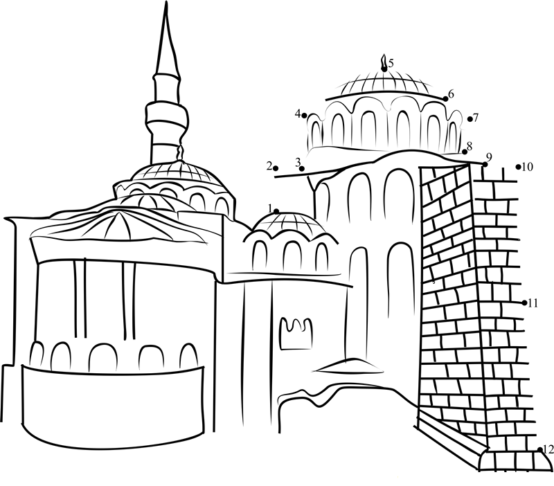 The Chora Church dot to dot worksheets