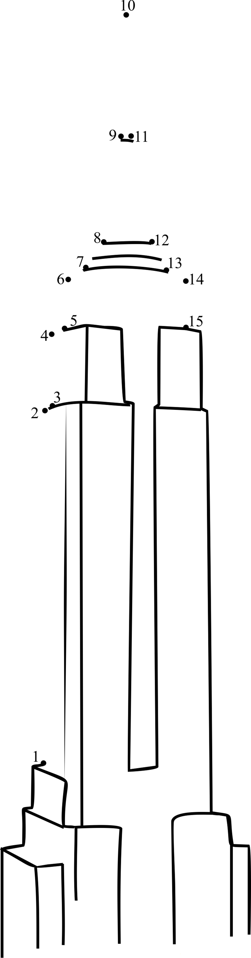 Empire State Building dot to dot worksheets