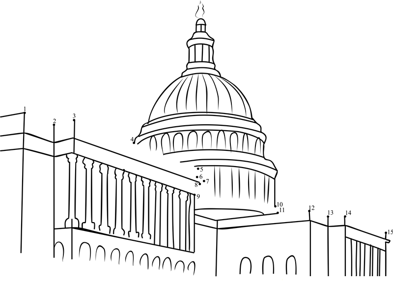 Washington Capital Of The United States Of America dot to dot worksheets