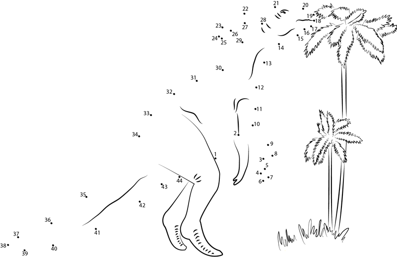 Hadrosaur printable dot to dot worksheet